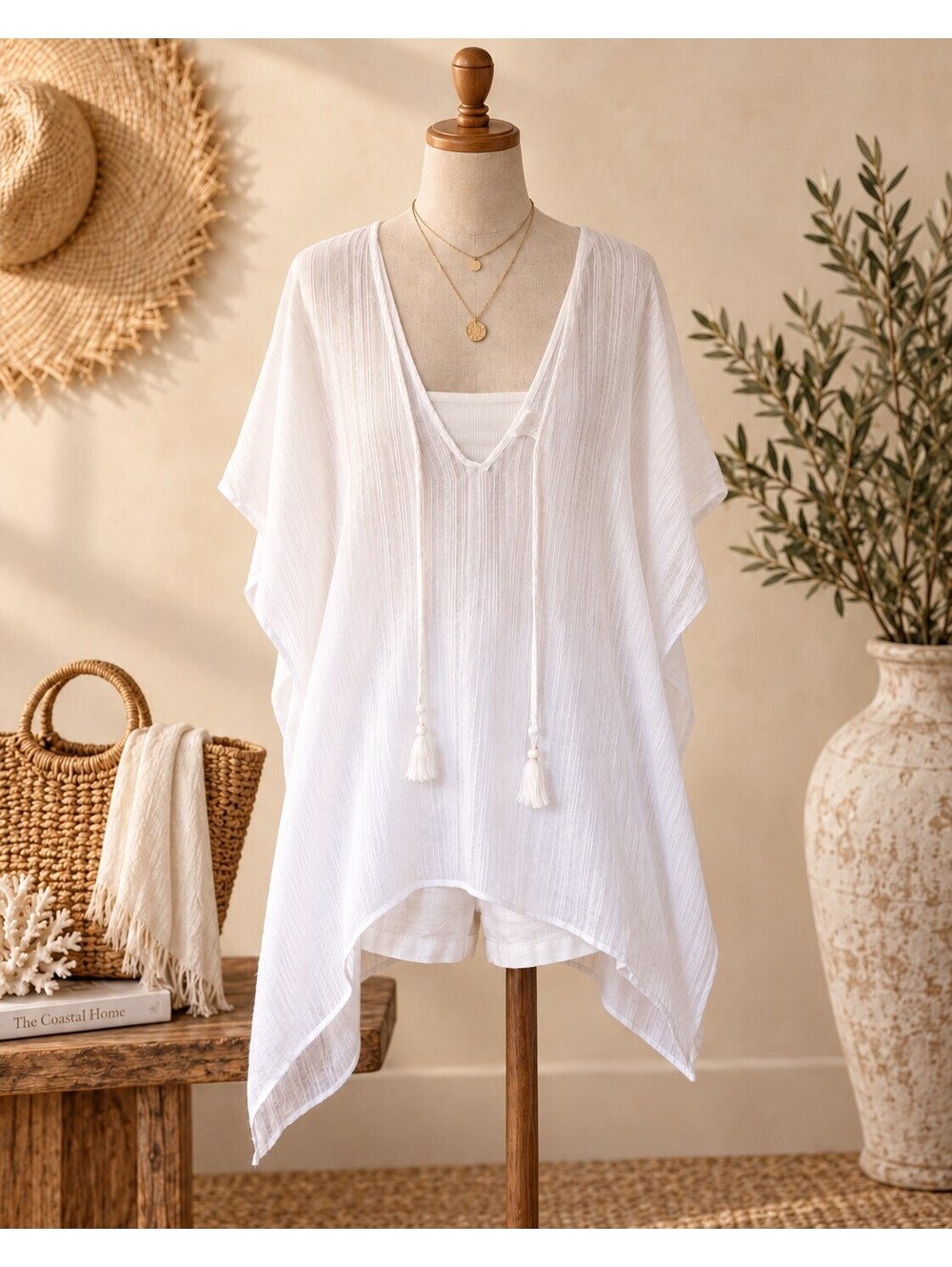 Kona sol white beach cover up swimsuit cruise beach pool